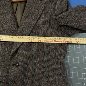 Harris Tweed Mens Wool Blazer Jacket 42 Regular Brown Sport Coat Gleneagles USA